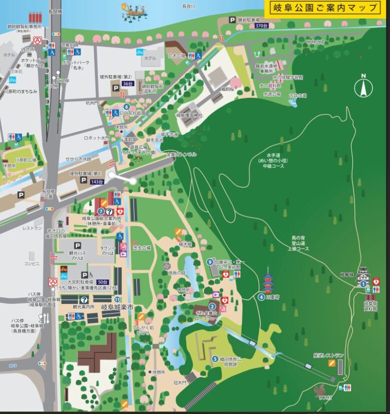 岐阜公園案内マップ